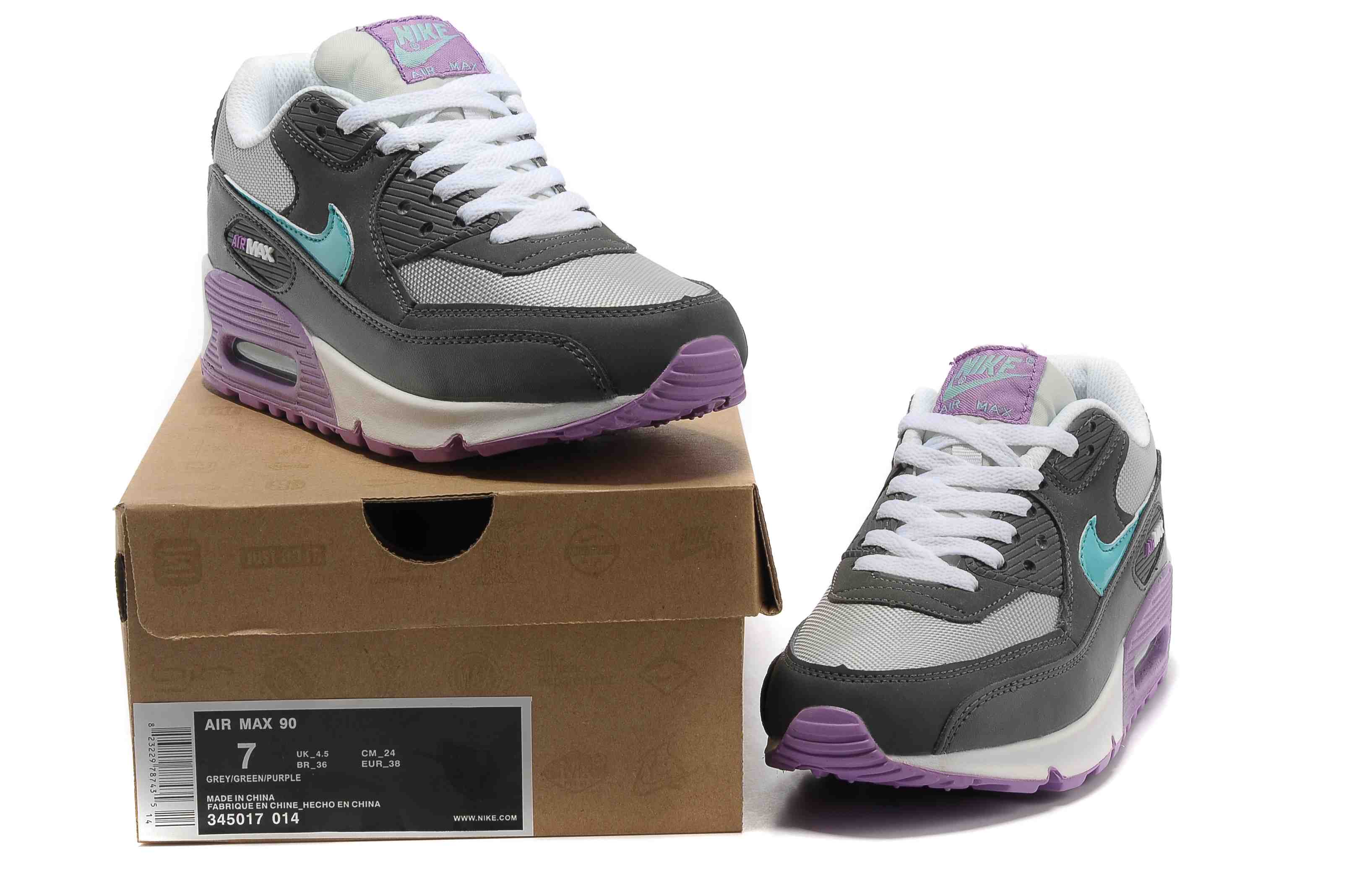 Nike Air Max Shoes Womens Gray/Purple/Black Online